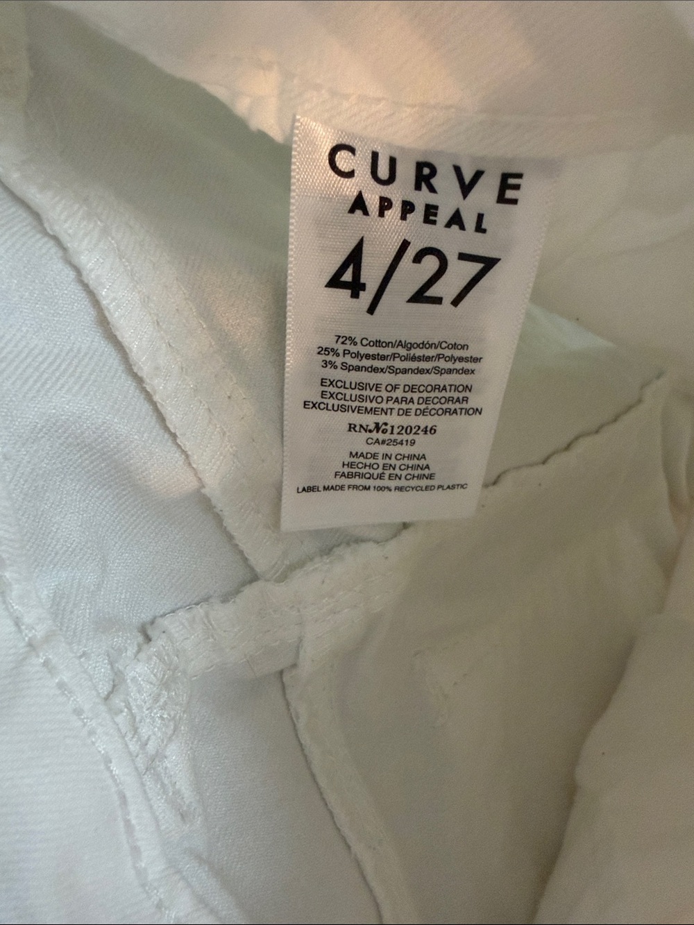 Curve Appeal Curve Creator White High-Rise Boot Jeans — Mid Rise Stretch, 4/27 - Picture 4 of 7
